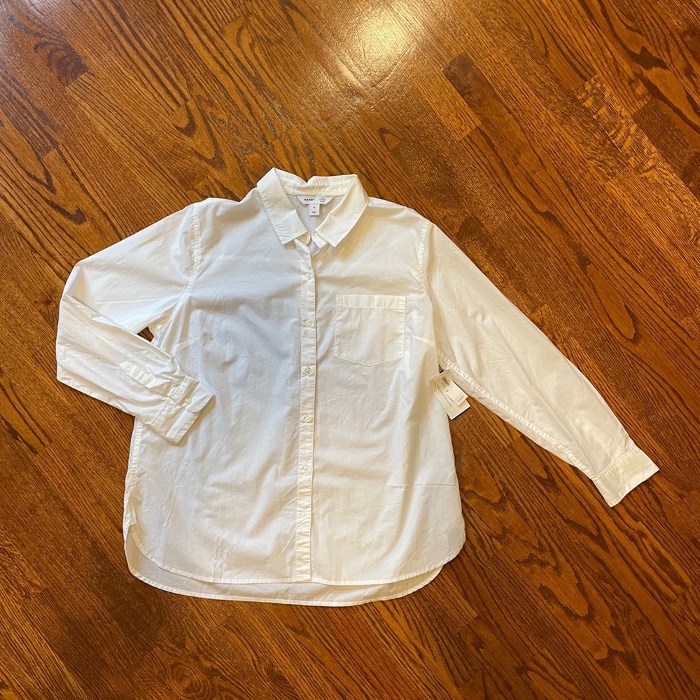 NWT Old Navy White Collared Shirt - Size XL